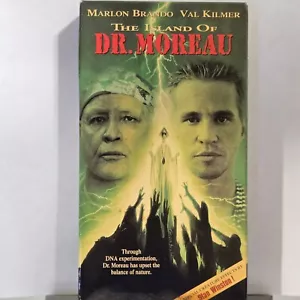 The Island of Dr. Moreau VHS Tape Marlon Brando Val Kilmer PG-13 Movie - Imagen 1 de 3