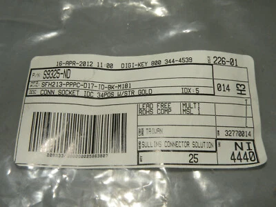 (25) Sullins 34 Position Rectangular Header Connector IDC Gold 28 AWG NEW - Image 1 of 4