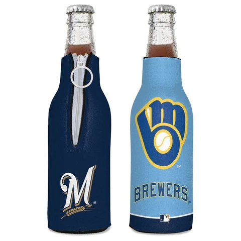 MILWAUKEE BREWERS GLOVE LOGO 12 oz KOOZIE INSULATED BOTTLE HOLDER WINCRAFT Cover