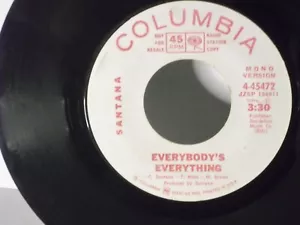 Santana,Columbia,"Everybody's Everything",US,7" 45,1971 latin guitar rock,Mint - Picture 1 of 2