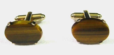 Gemelos Dante Ovalados Marrón Dorado Ojos de Tigre Años 60 De Colección Simple Pero Elegante Foto 1 de 4