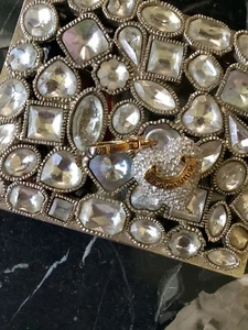Y2k Juicy Couture Original Two-Tone Pave Crystal Puffed Heart Charm YJRU0030 - Picture 1 of 5