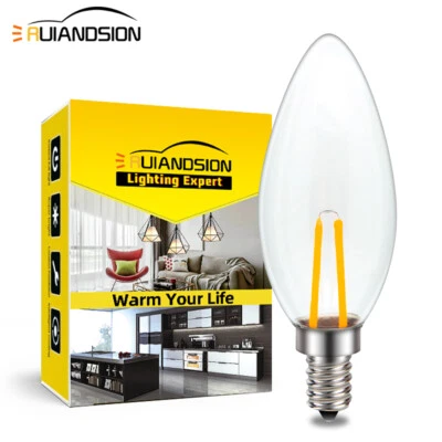 5/10x E12 LED Frigorifero Lampadina Lampadario Luce 220V 200lm 2W Bianco Caldo - Immagine 1 di 4