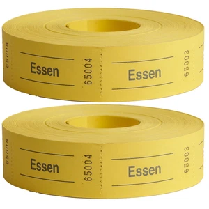 2x Bon-Rolle Herlitz 2000x Essensmarken Manger Marque de Valeur Bon Bons Marques - Afbeelding 1 van 1