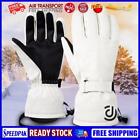 Unisex Skiing Gloves Non-slip Waterproof Winter Outdoor Sports Mittens (M White)