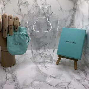 Tiffany & Co. Unendlichkeit ewiger Anhänger Kette Halskette Sterlingsilber Größe 18" - Bild 1 von 24