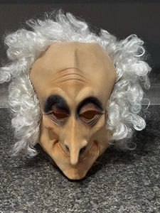 Vintage Halloween Mask 1977 Old Man & Old Women 2-sided Mask-RARE-TAKE A LOOK - Picture 1 of 17