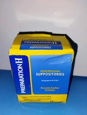 Preparation H Suppositories Irritation 瘙痒快速缓解 12 克拉 04/2026 穿过 + — 第 1/4 张图片