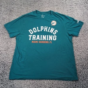 Camiseta de los Miami Dolphins para hombre extra grande verde con gráfico de la NFL Nike con logotipo de fútbol americano - Imagen 1 de 6