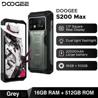 DOOGEE S200 MAX 5G Rugged Phone Dual Screen Android 15 Outdoors Mobile 22000mAh - Image 1 of 4