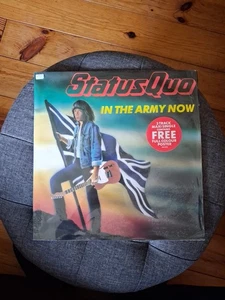 Status Quo 1986 "In The Army Now" 12" Maxi Single Vinyl c/w Poster - Picture 1 of 8
