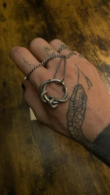 Collana con ciondolo serpente Argento 925 - Immagine 1 di 4