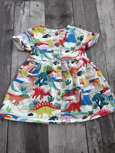 Mini Boden Dinosaurier Kurzarm Kleid mit Taschen Mädchen Größe 3-4 Jahre - Bild 1 von 5
