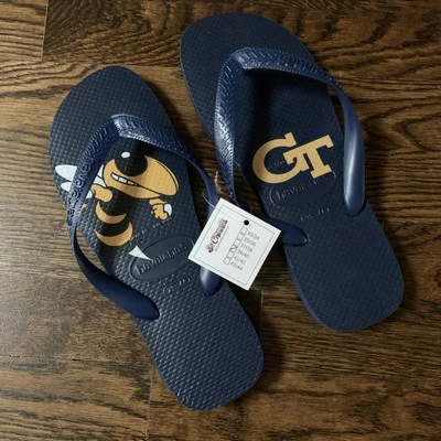 Sandália Feminina Georgia Tech Havaianas Chinelos Azul Marinho EUA 9/10W / UE 39-40 - Imagem 1 de 4