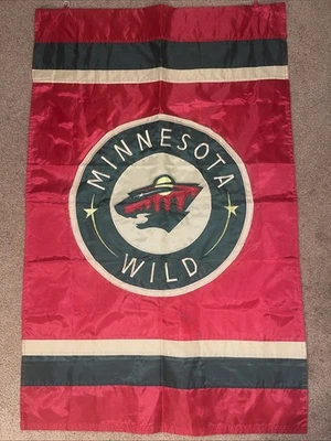 Minnesota Wild NHL QUALITY bordado 2 lados exterior 28” x 44” bandera Foto 1 de 4