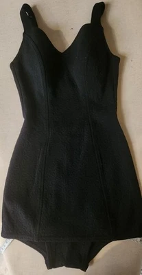Traje de baño vintage años 50 SEARS Jacquard talla 34 Catalina negro 1 pieza ¡EXCELENTE! Foto 1 de 4