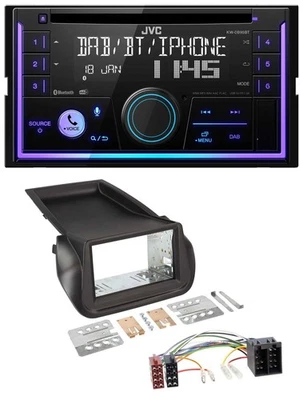 JVC MP3 USB 2DIN DAB Bluetooth CD Autoradio für Citroen Nemo Fiat Fiorino Peugeo - Bild 1 von 4