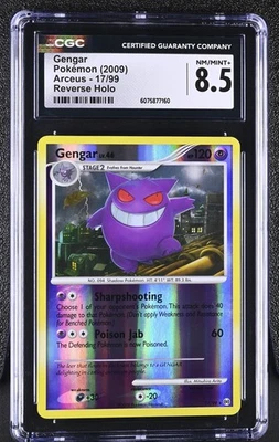 CGC 8.5 Gengar 2009 Arceus 17/99 Reverse Holo Pokemon Card - Image 1 of 2
