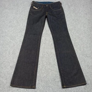 Diesel RONHAR Womens Bootcut Jeans W27 L32 Dark Blue Flare Low Made in Italy - Picture 1 of 14