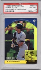 1998 Donruss Collections DEREK JETER Preferred Prized Collections Gold /55 PSA 8