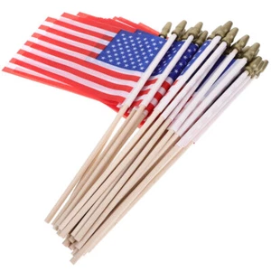40pcs American Flags Hand Waving Flags Small USA Flags Sports Meeting Flags for - Picture 1 of 12