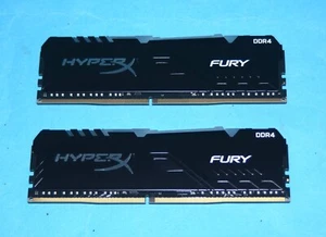 KINGSTON HYPER FURY FLASHING 32MB DDR4 2400MHZ RAM (2 X 16MB MODULES) - Picture 1 of 6