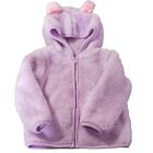 Garanimals Purple Teddy Bear Fuzzy Hooded Jacket Size 12 Months