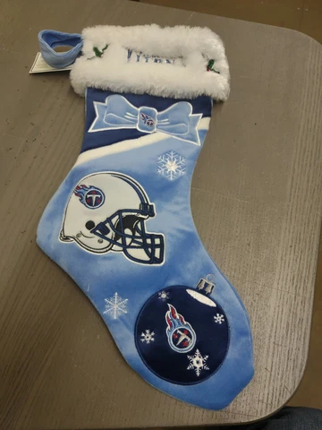 Officially Licensed NFL Tennessee Titans Plush Christmas Stocking 18" Cover