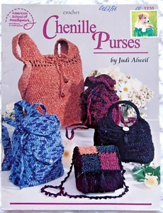 ASN Chenille Purses Crochet Pattern Book Judi Alweil - 1996 - Picture 1 of 8