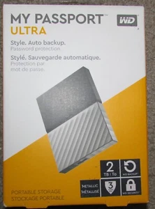 Western Digital My Passport Ultra 2TB 2.5" External Hard Drive - Black/Grey... - Picture 1 of 1