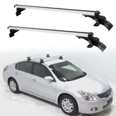 Portaequipajes de techo superior barra transversal 48" aluminio para Nissan Sentra 1982-2022 Foto 1 de 4