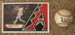 Adam LaRoche Arizona Diamondbacks Signed Ball and Photo - Picture 1 of 4