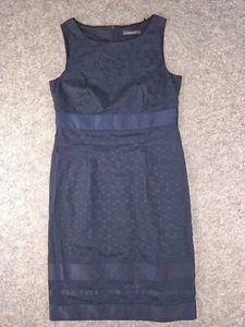 👗 Vintage Esprit Navy Blue Polka Dot Cocktail Dress – US Size 8 / UK 12 / EU 38 - Picture 1 of 10