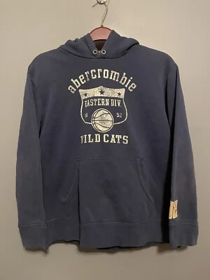 Vintage Abercrombie and Fitch Hoodie Reverse Weave Blue Wildcats Youth XL (E407) - Image 1 of 4