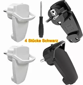 4x Schutzkontakt Winkelstecker Flachstecker flach Bügel 230V 16A Schuko Stecker| - Bild 1 von 13