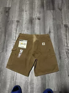 NUEVO CON ETIQUETAS DE COLECCIÓN AÑOS 90 WU6206 Carhartt Doble Rodilla Marrón Claro Ropa de Trabajo Carpintero Pantalones Cortos 40 - Imagen 1 de 6