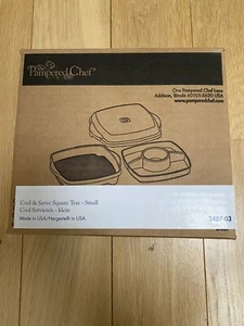 The Pampered Chef Small Cool And Serve Square Tray NEW in BOX # 2487 - Picture 1 of 7