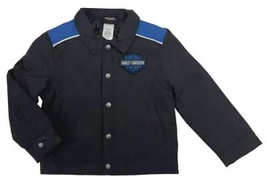 Harley-Davidson Boys' Bar & Shield Logo Nylon Quilted Lined Coat - Black - Picture 1 of 1