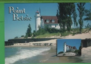 Michigan MI Lighthouse Postcard Point Betsie   North of Frankfort - Picture 1 of 3