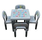 ENSEMBLE TABLE ET CHAISE ENFANTS ABC alphabet enfants gris - tout-petits enfants - cadeau