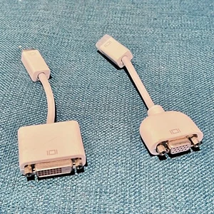 Apple MB570LLB Mini DisplayPort to DVI And MB572Z/B VGA Adapters - White - Picture 1 of 2