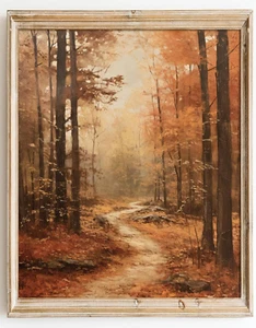 Vintage Herbst Wandbilder, Bauernhaus Wanddeko Herbst Ästhetischer Wald 8 x 10 - Bild 1 von 12