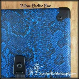 Patrón de piel de serpiente azul eléctrico tolex ~18" ANCHO (por yarda) - Imagen 1 de 1