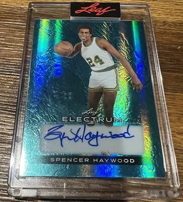 2024 Leaf lite blue embossed dragon Spencer Haywood #BA-SH2 Auto 1/6 - Image 1 of 3