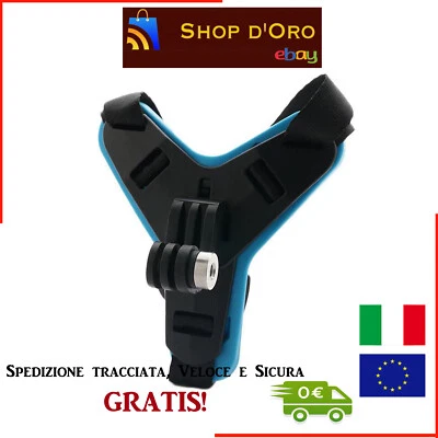 Moto Casco Mento Supporto Per GOPRO Per  Hero 5/6/7/8/9 Azione SPORTS Fotocamera - Immagine 1 di 4