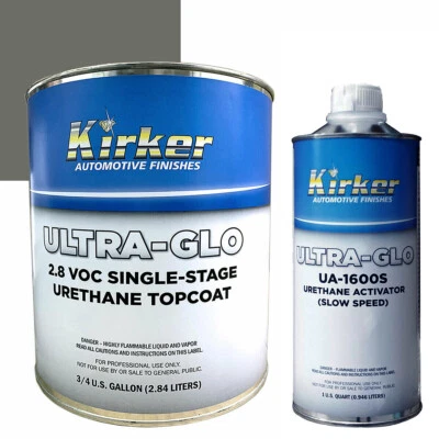 0.75 Gal Kirker Ultra-Glo Car Paint Oxford Gray UA-61240 with Slow Activator Foto 1 de 3