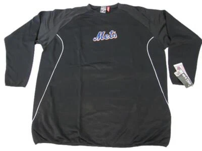 New York NY Mets Mens Sizes Big & Tall Majestic ThermaBase Crew Sweatshirt - Image 1 of 4