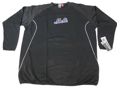 New York NY Mets Mens Sizes Big & Tall Majestic ThermaBase Crew Sweatshirt Cover