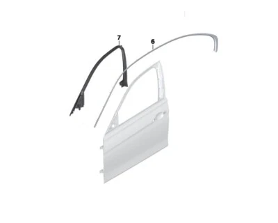 BMW (GENUINE OE) BMW Genuine Front Left Interior Window Frame Sealing HiFi Fits F30 51337323507