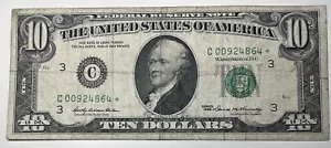 1969* 10 STAR Ten Dollar Bill Federal Reserve Note  Philadelphia PA Old Currency - Picture 1 of 6